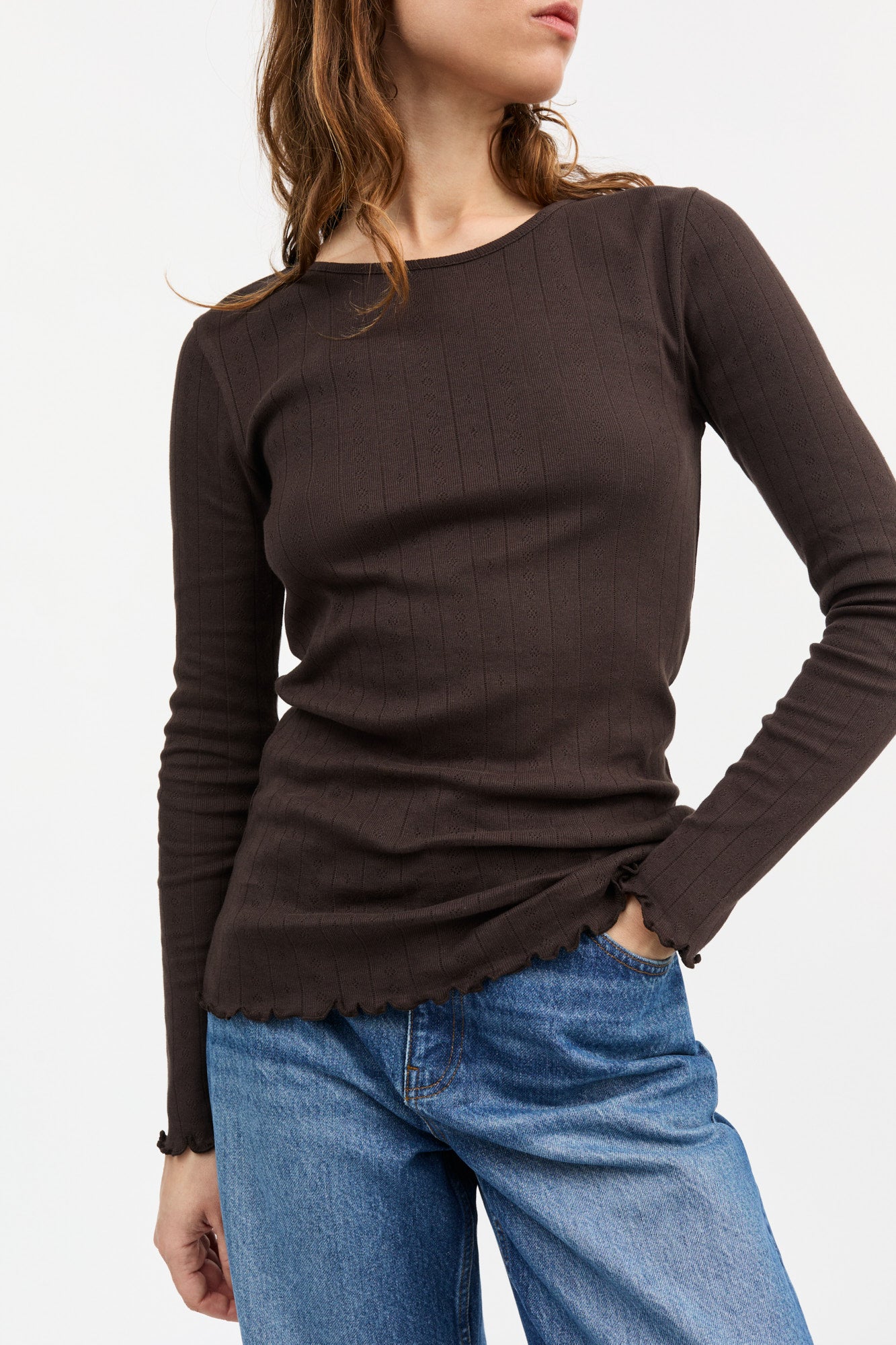 Skall Studio Edie blouse Blouse Dark brown
